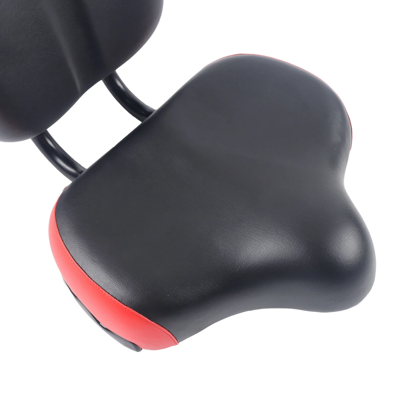 CNCEST Bicycle Saddle Bike Seat Cushion Cycling Seat Cushion Bike Bicycle Tricycle Saddle Seat Wide Soft with Backrest Black&Red