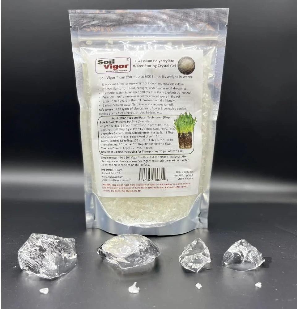 Large Size Potassium Polyacrylate Polymer SAP Water-Holding Crystals Promote Plant Growth 20 Pounds