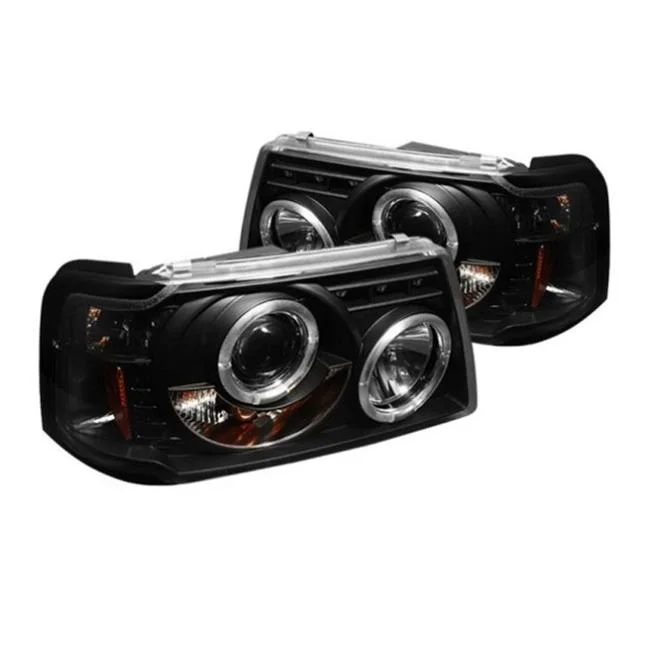2001-2011 Ford Ranger Black Halo Projector LED Headlights