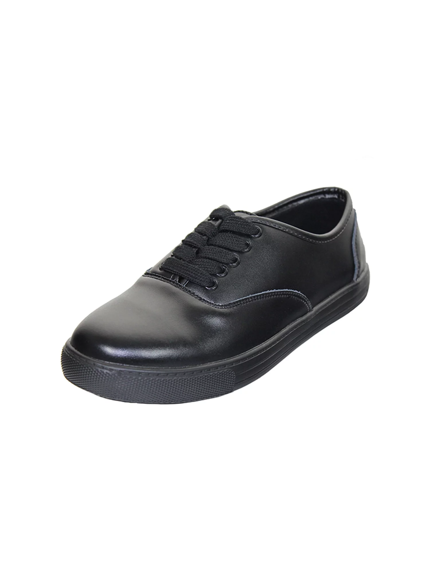 Tanleewa Womens Slip Resistant Lace Up Work Shoes Black Leather Safety Shoe Size 8.5