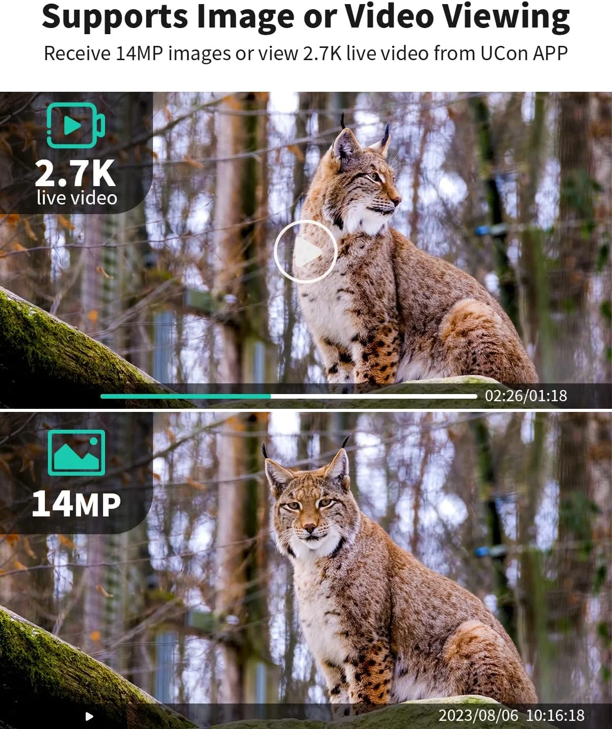 HAOFEI Cellular Trail Camera 3rd Gen 4G LTE Include SD&SIM Card, Solar Game Camera Wireless 2.7k Live Feed & 14MP Photos, Night Vision, Motion Detection, 120°Wide Angle, IP66 Waterproof