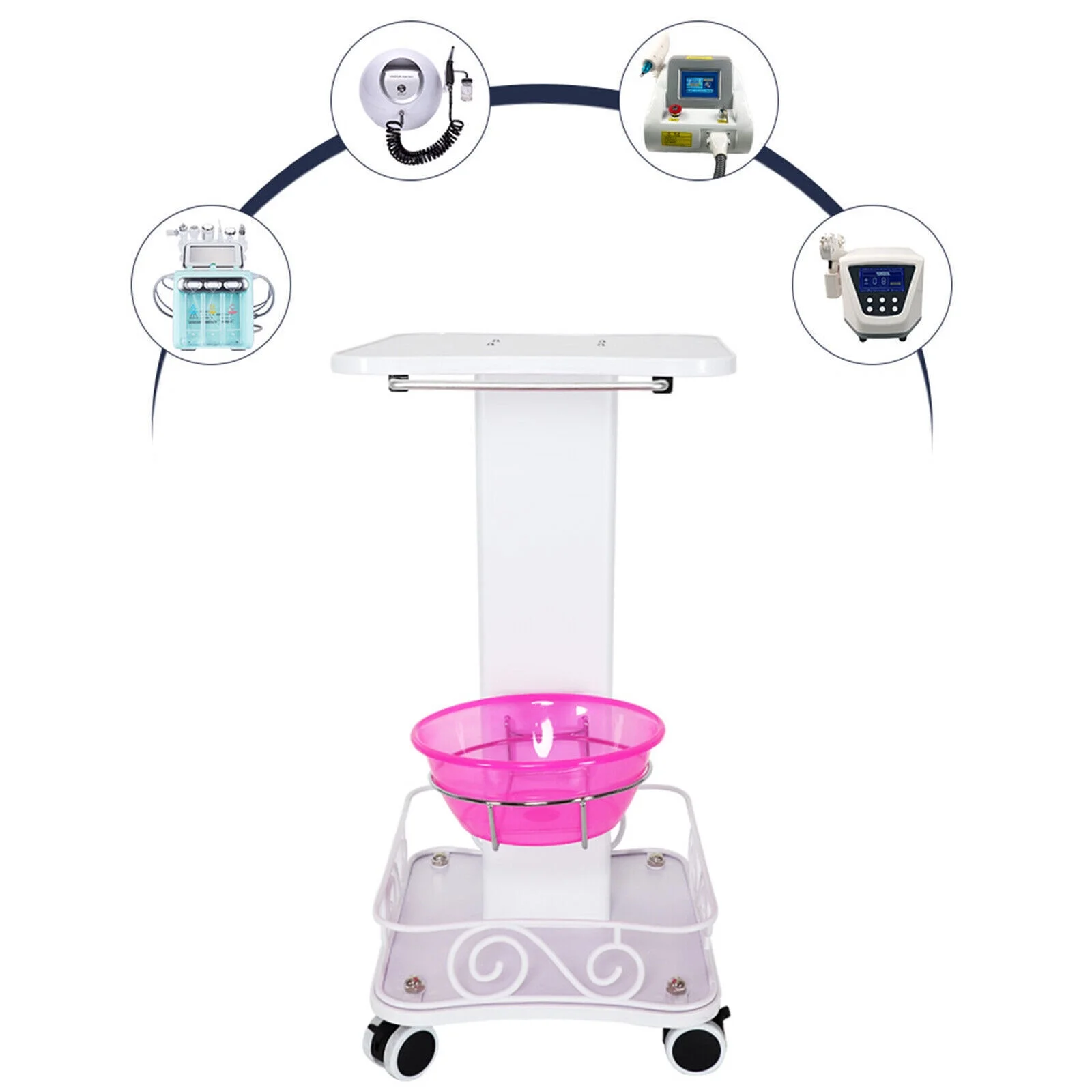 Salon Trolley Cart with Wheels Mobile Beauty Salon Spa Rolling Esthetician Cart