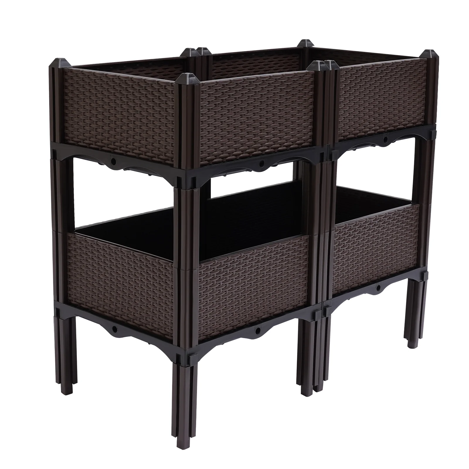 74X38X65cm Raised Garden Bed Elevated Flower Vegetable Herb Planting Growing Box