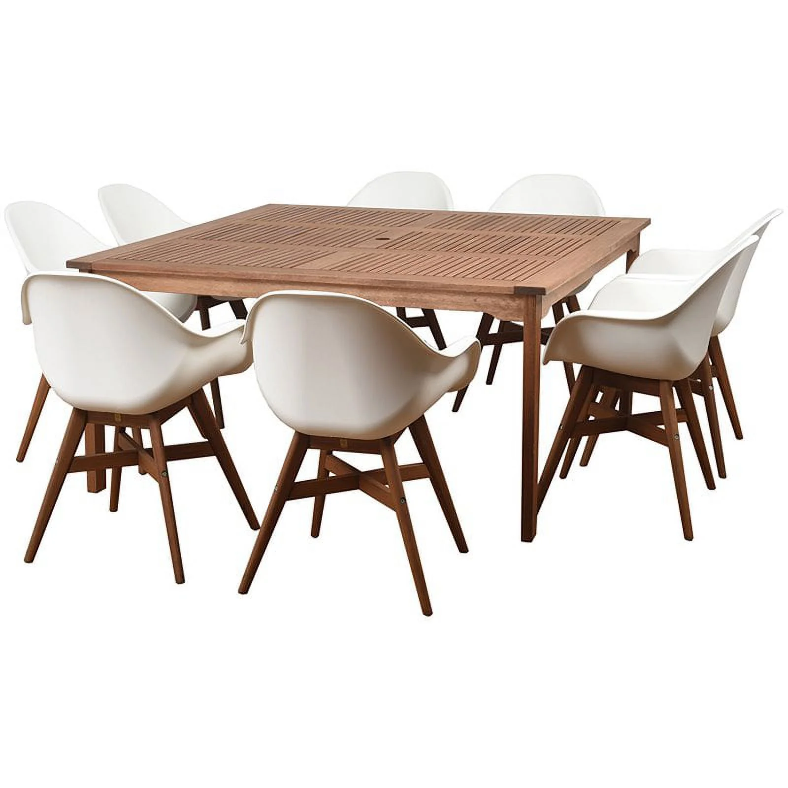 International Home Amazonia Charlotte Deluxe 9 Piece Patio Dining Set