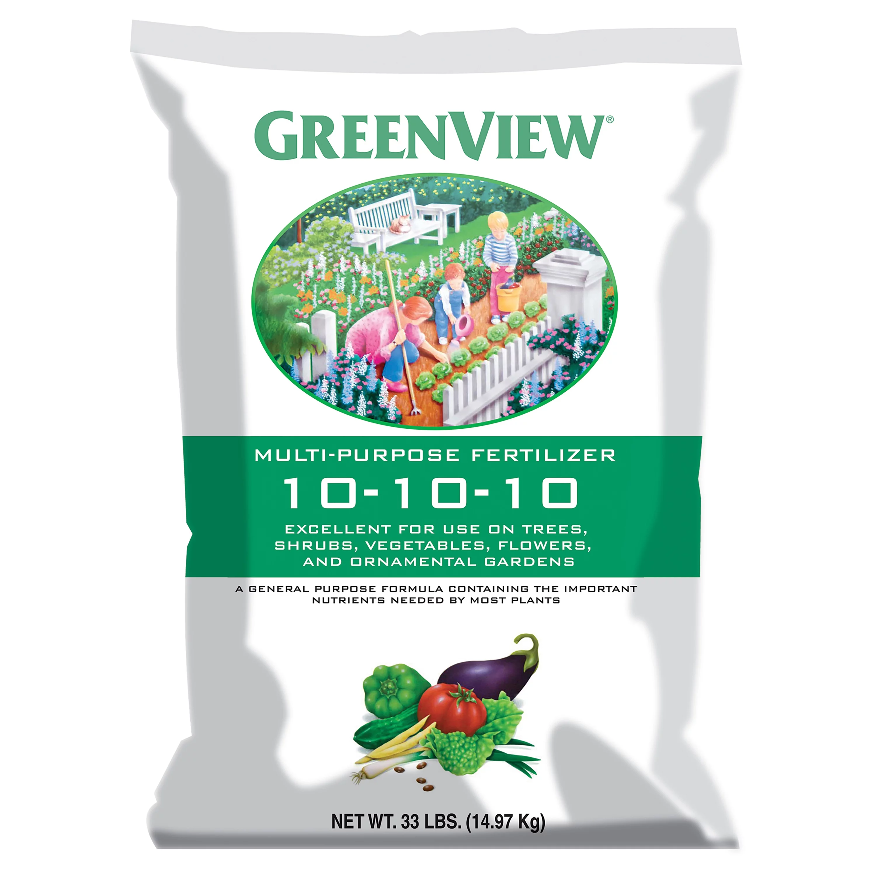 GreenView Multi-Purpose Fertilizer 10-10-10 Food - 33 lbs.