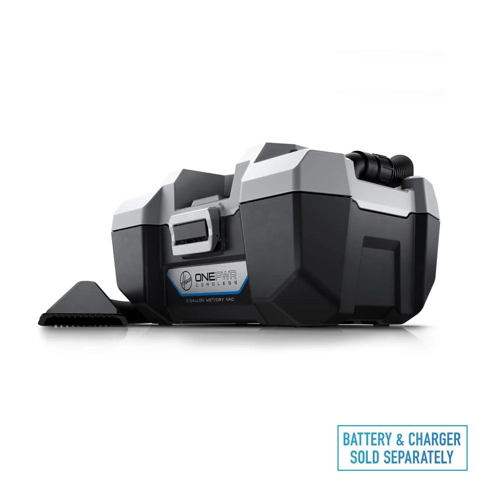 Hoover Residential Vacuum Onepwr Utility Vacuum Cleaner Tool Only 20V Cordless 3 Gallon Wet/dry