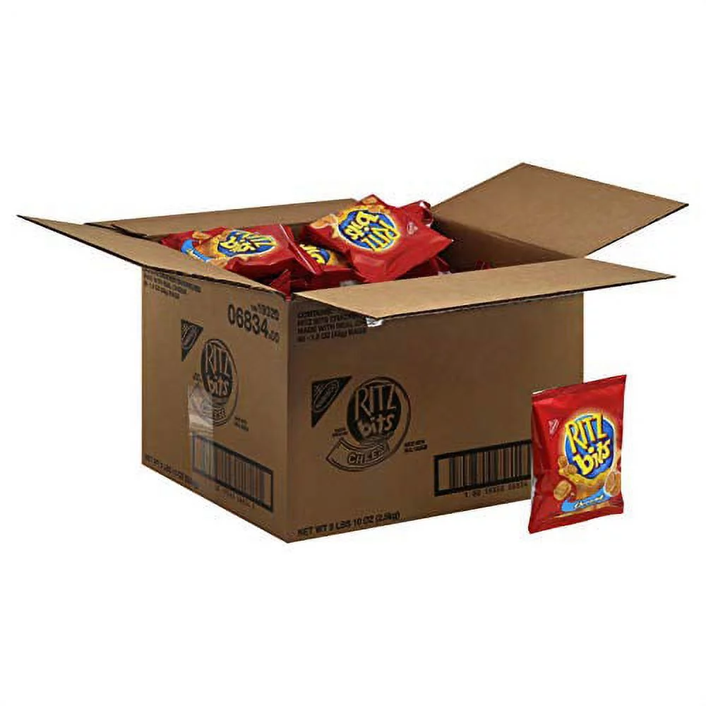 Ritz Bits, Cheese, 1.5 Oz Packs, 60/carton | Bundle of 5
