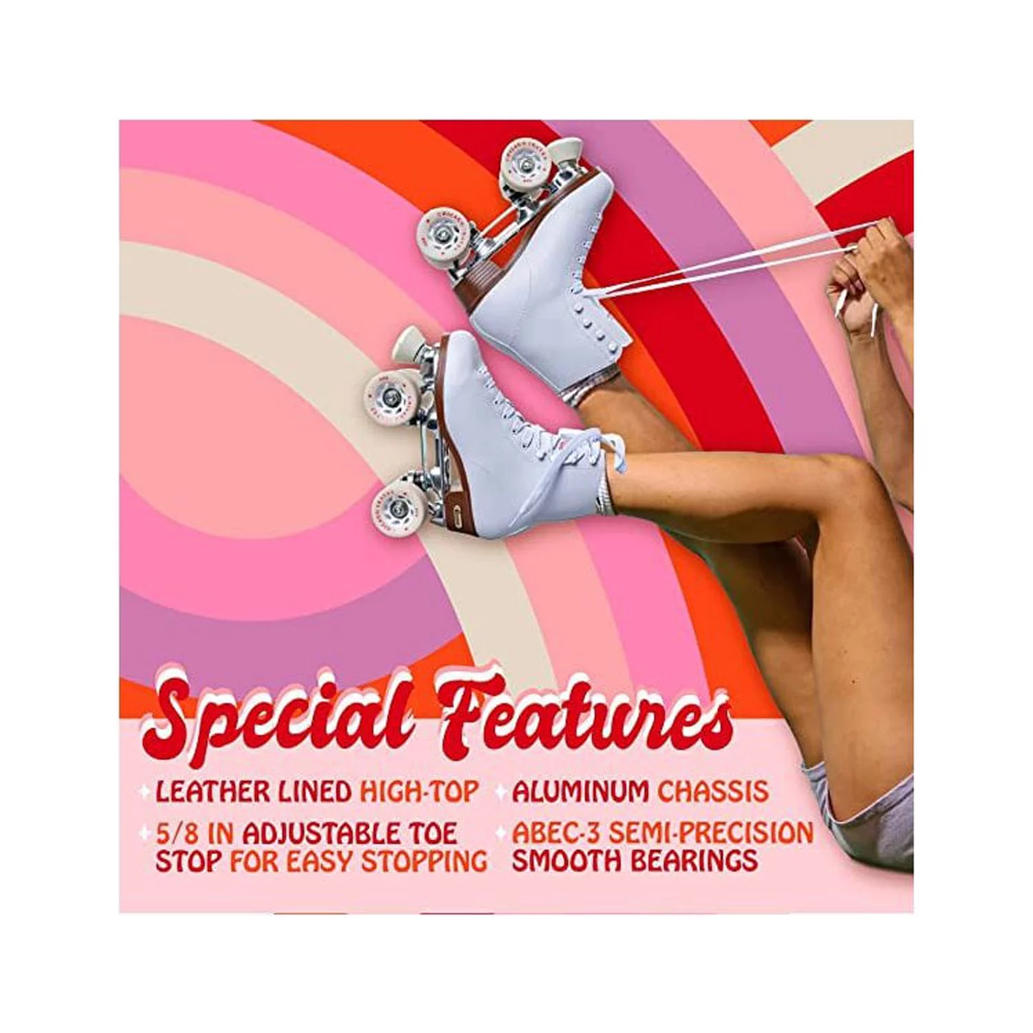 Chiacago Skate CRS800-11 Ladies Leather Rink Skates 2011, White