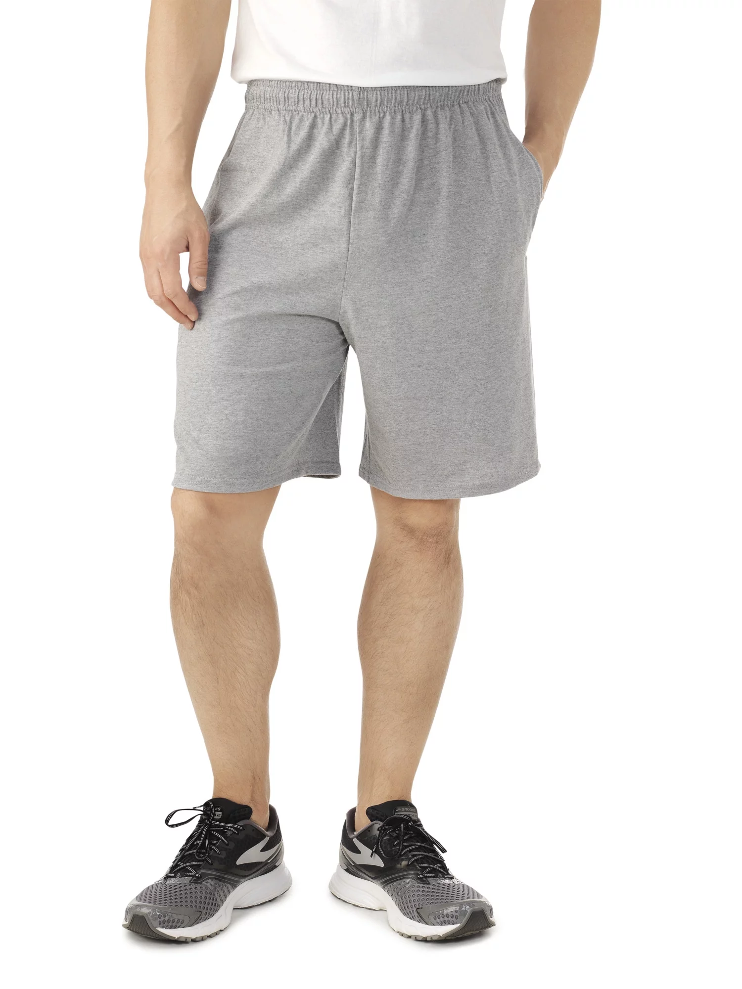 Big Men's Platinum Jersey Shorts with Side Pockets
