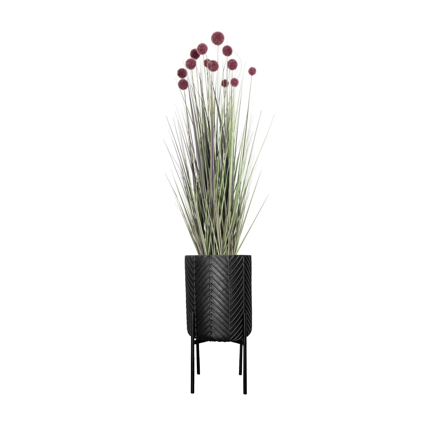 Artificial red Pampas Grass | 65” | Tall faux grass in planter| Home Decor By Vintage Home