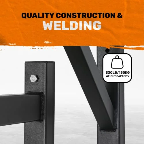 Bells of Steel Pull Up Bar Chin Up Bar - Pullup Bar Wall Mount - Ceiling Mount Pull up Bar - Strength Training Pull-up Bars - 32 mm Diameter Indoor Pull up Bar, 14 Gauge Steel, 330 lb Capacity