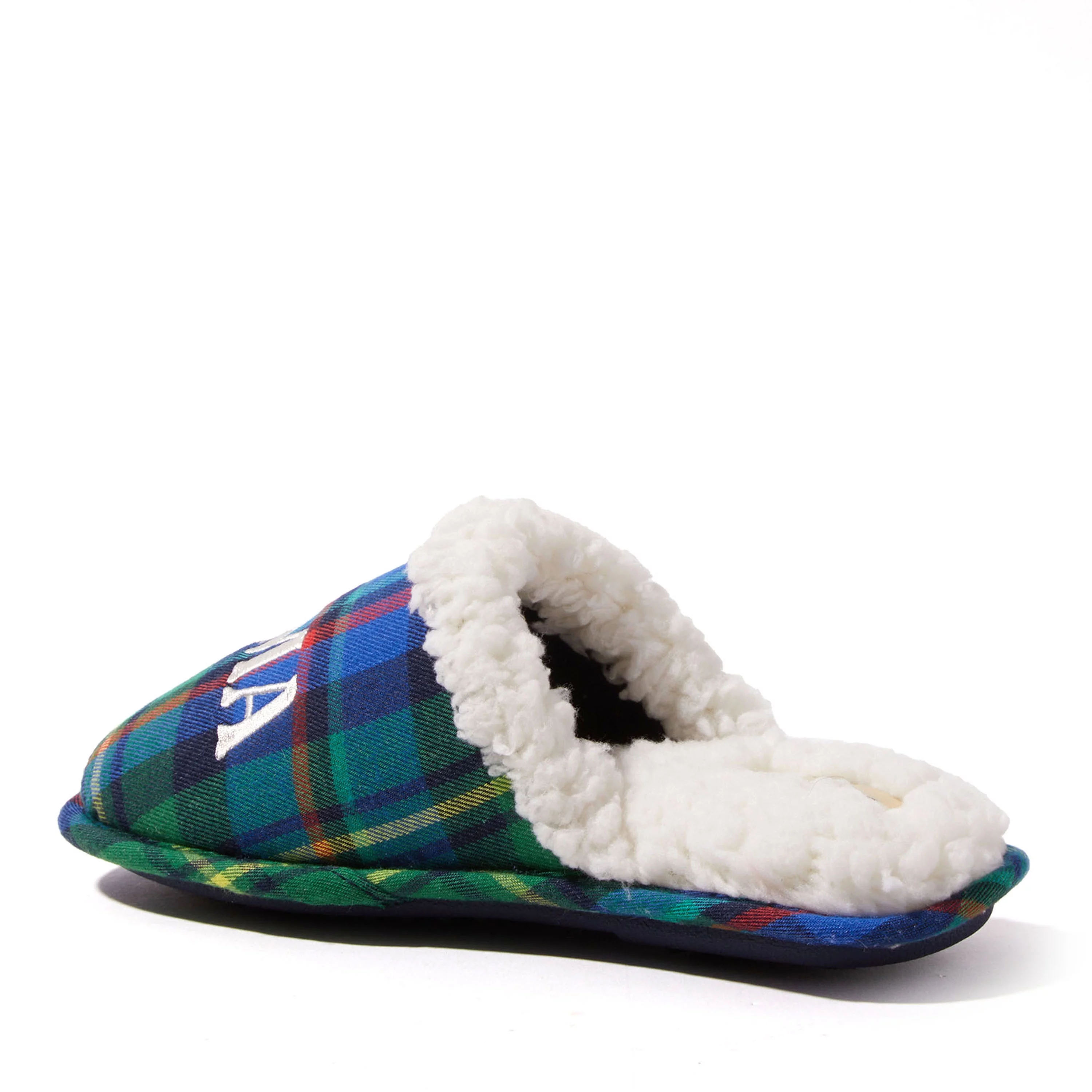 Dearfoams Women's Mama Bear Plaid Scuff Slipper