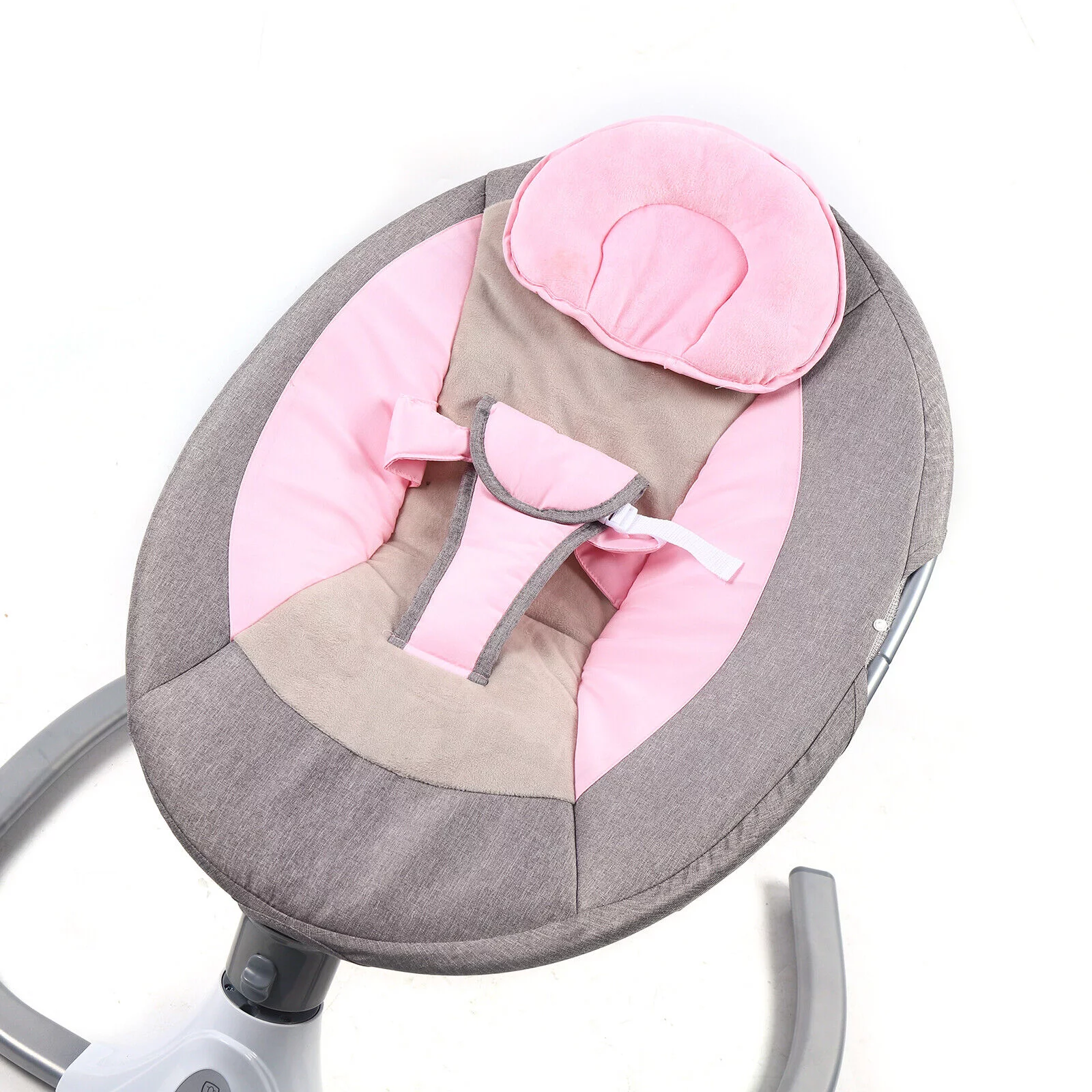 Electric Swing Chair Baby Bouncer Foldable Rocker Infant Cradle Rocker Seat Pink Baby Bouncer Electric Baby Swings Electric Multifunctional Baby Rocker Portable Cradle for 0-12 Month Newborn