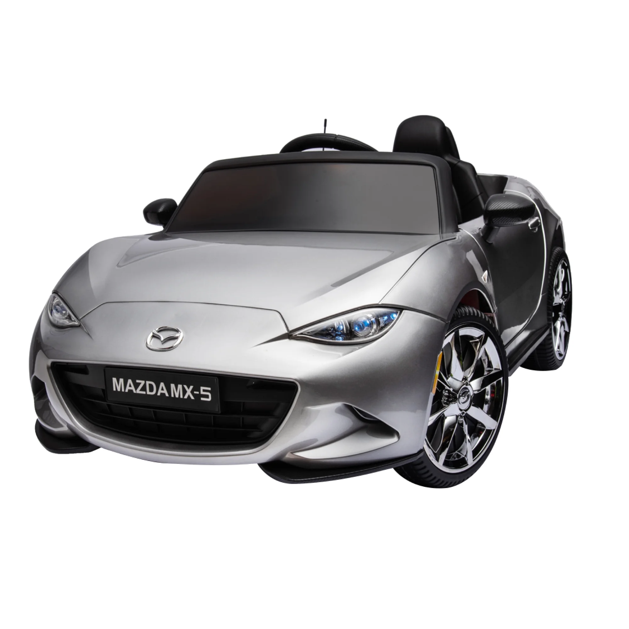 12V Ride On Powered Wheels Car Mazda Licensed MX-5 Electric Car for Kids w/ Parental Remote Control LED Lights Bluetooth Music