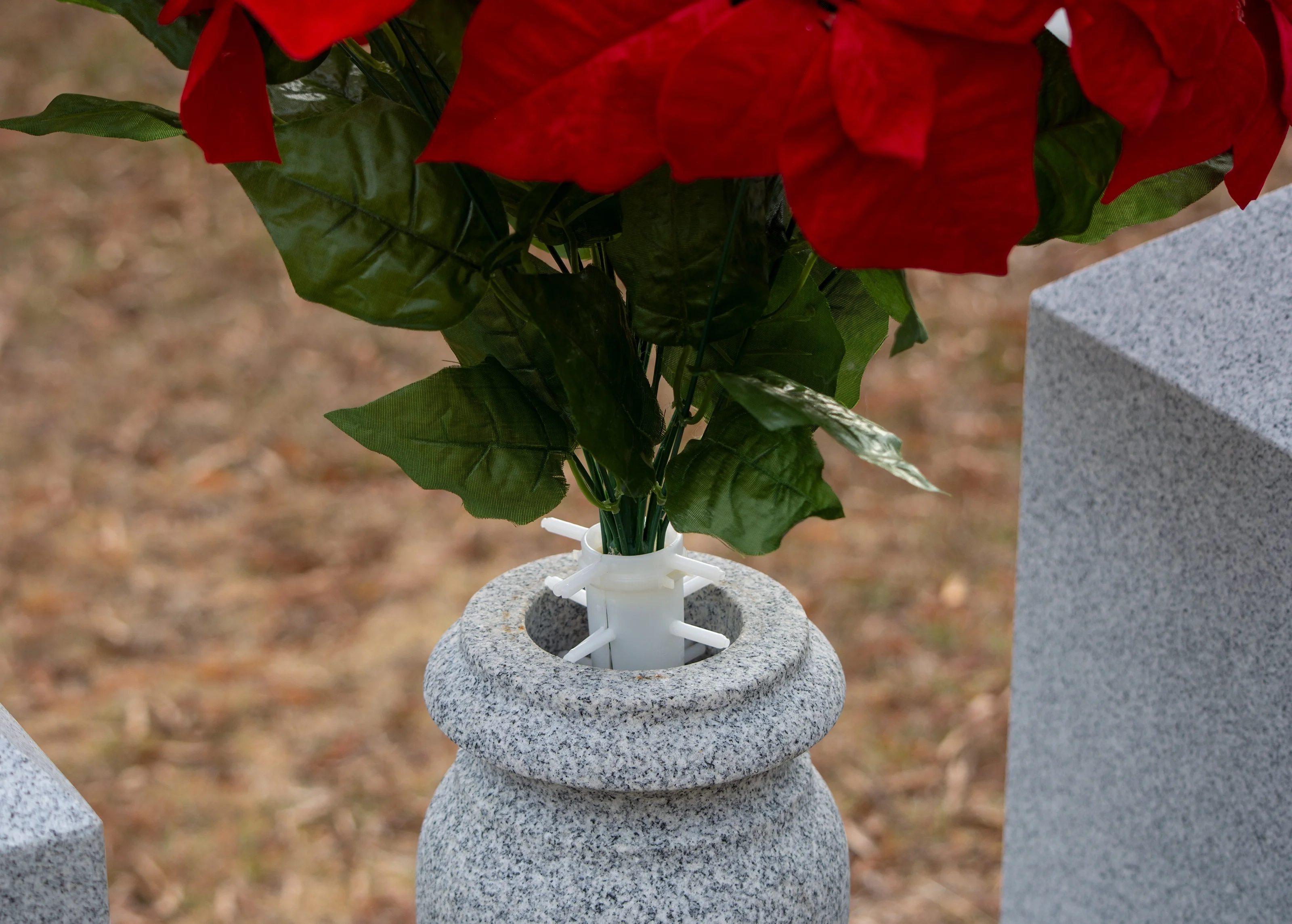 Sympathy Silks Artificial White Lily/Red Peony/Red Carnation Bouquet 24