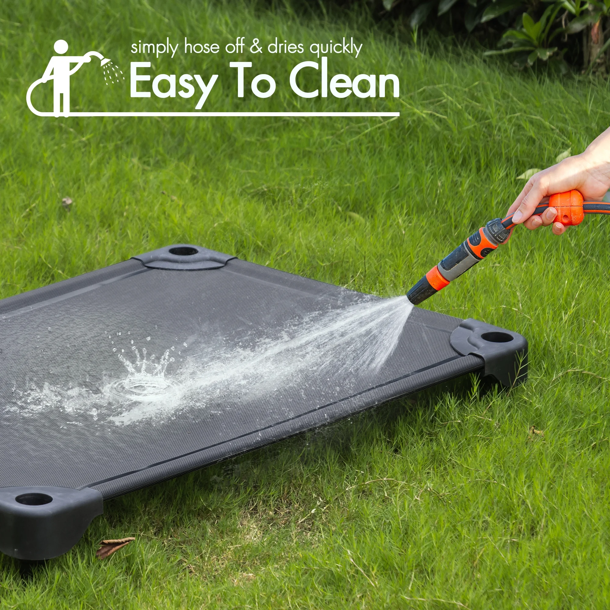 Dawn Whisper Elevated Dog Bed for Large Dogs Indoor & Outdoor Pet with Breathable Mesh