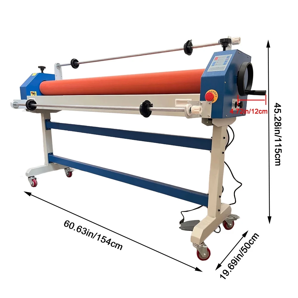 PreAsion 51 Inch Electric/Manual Cold Laminating Machine with Film Release Rod 110V