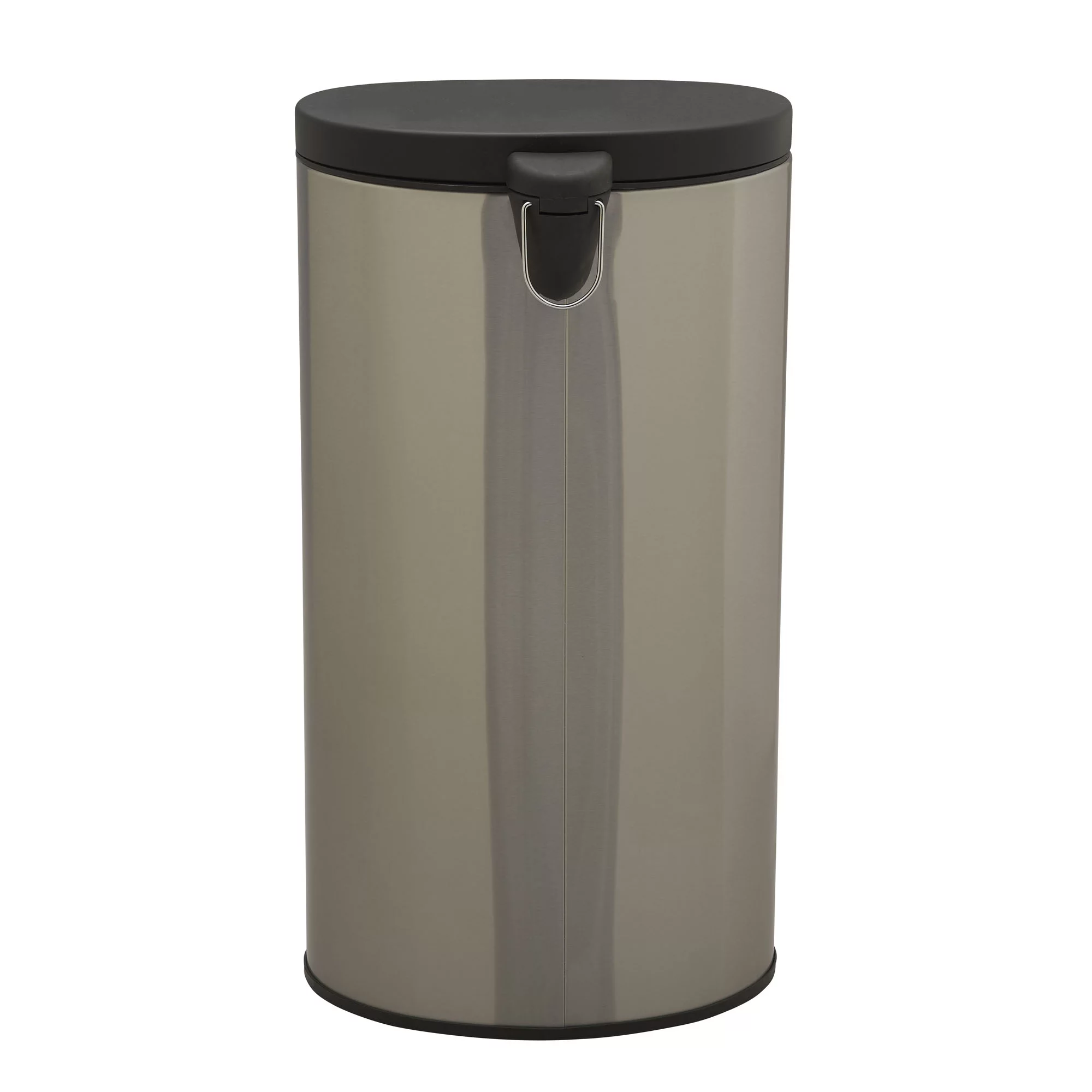 Design Trend 8 gal / 30 L Oval Brushed Stainless Steel Step-on Kitchen Trash Can