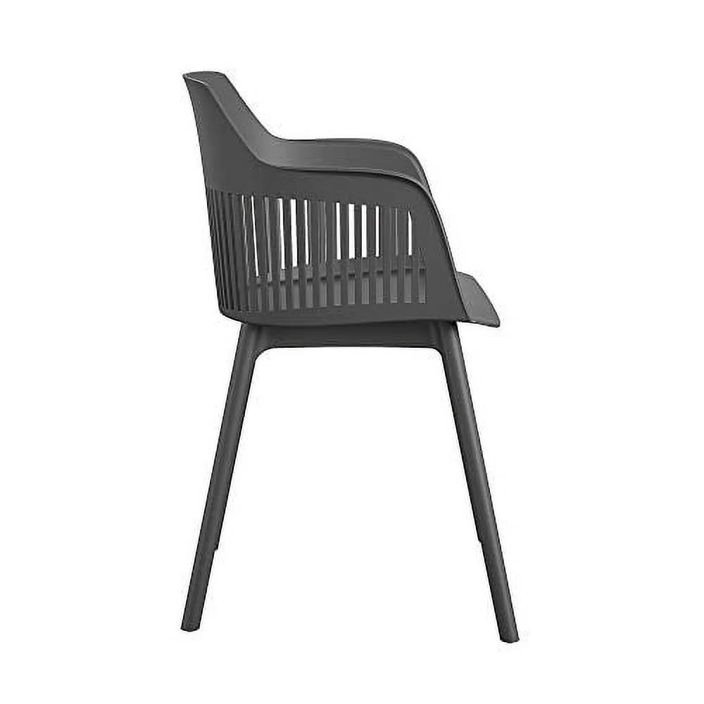 Cosco Camelo Black Resin Dining Chair (Set of 2) 87212BLK2E