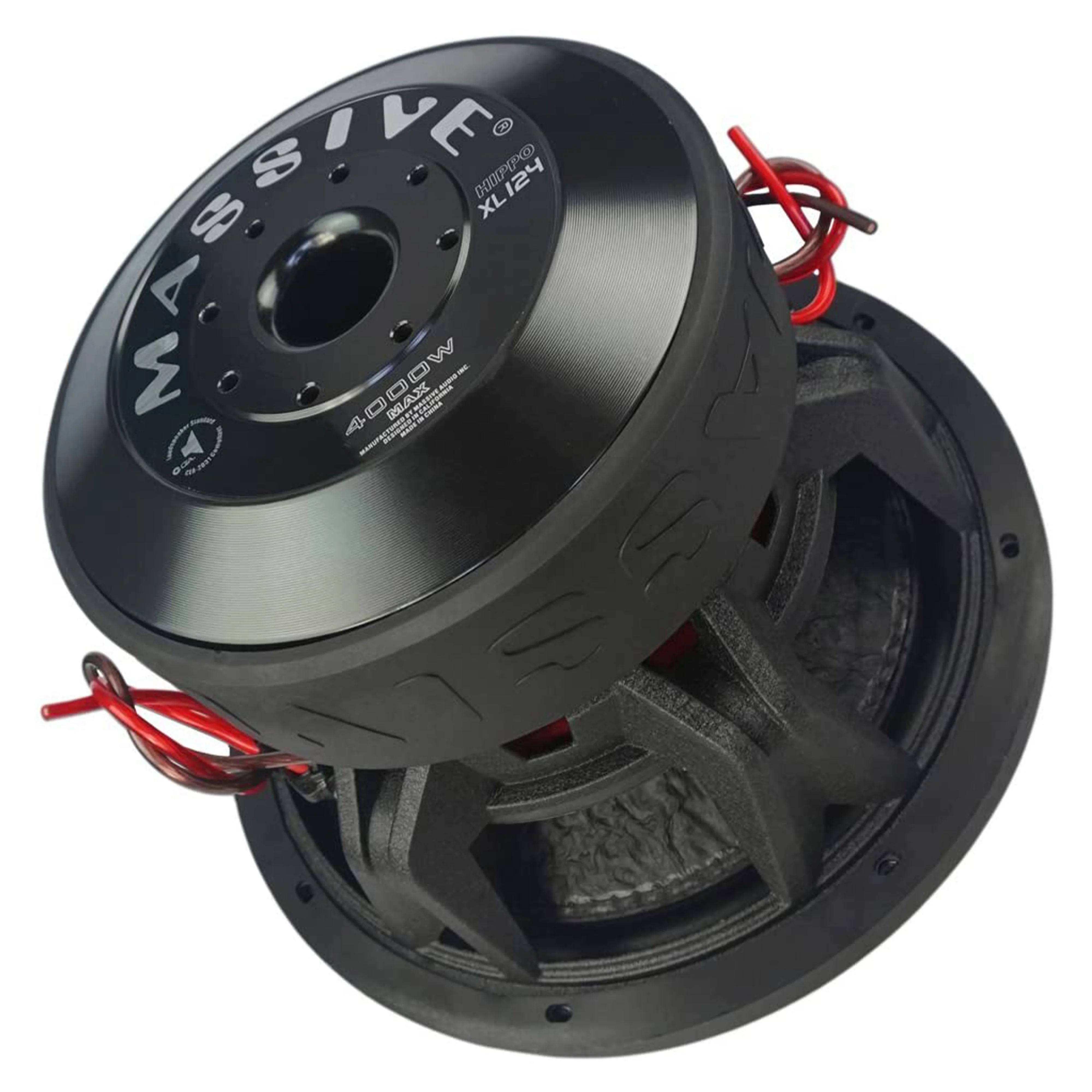Massive Audio 12 Inch 4000 Watt Subwoofer Dual 4 Ohm Mega HIPPOXL124 New