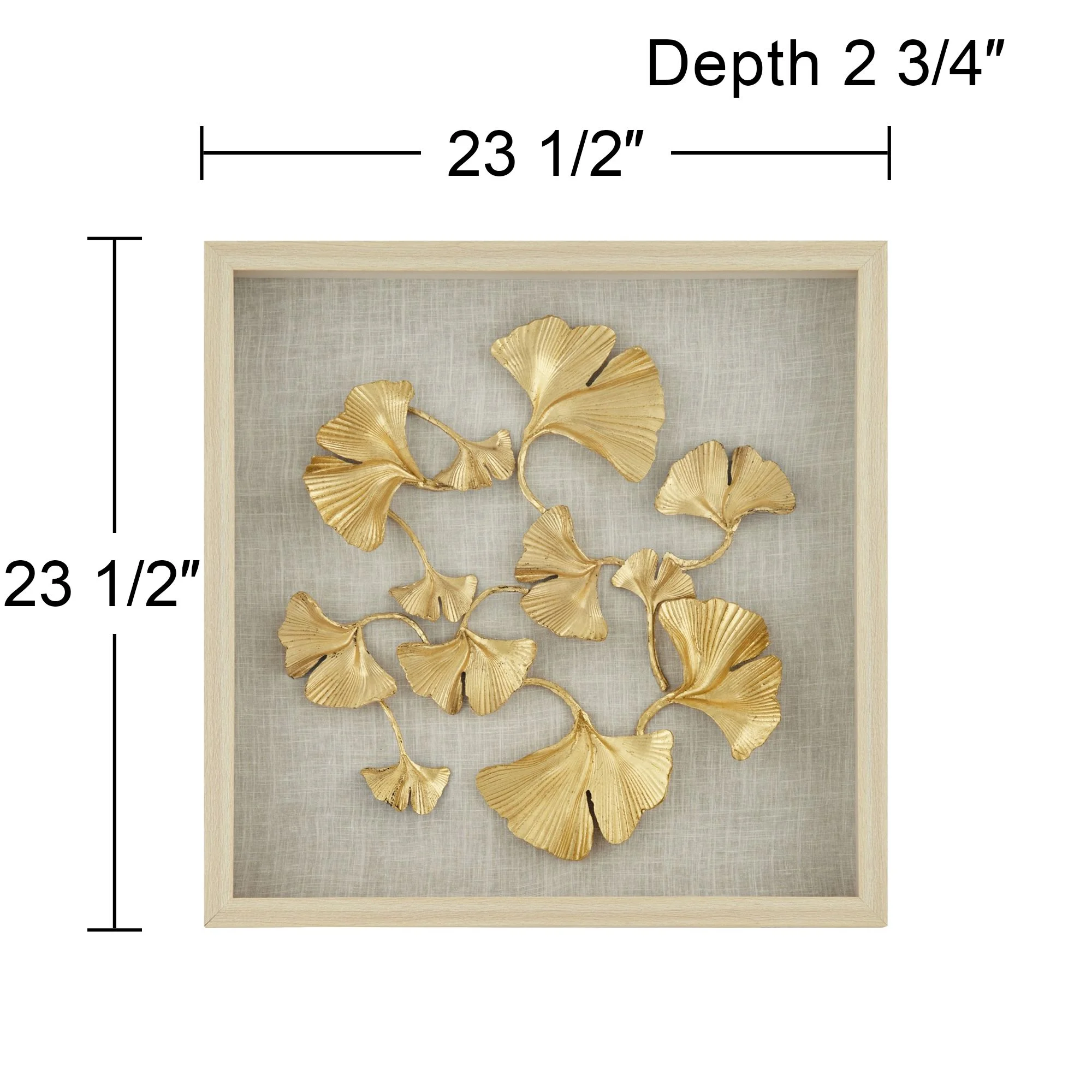 Dahlia Studios Gold Ginkgo Leaf 23 1/2