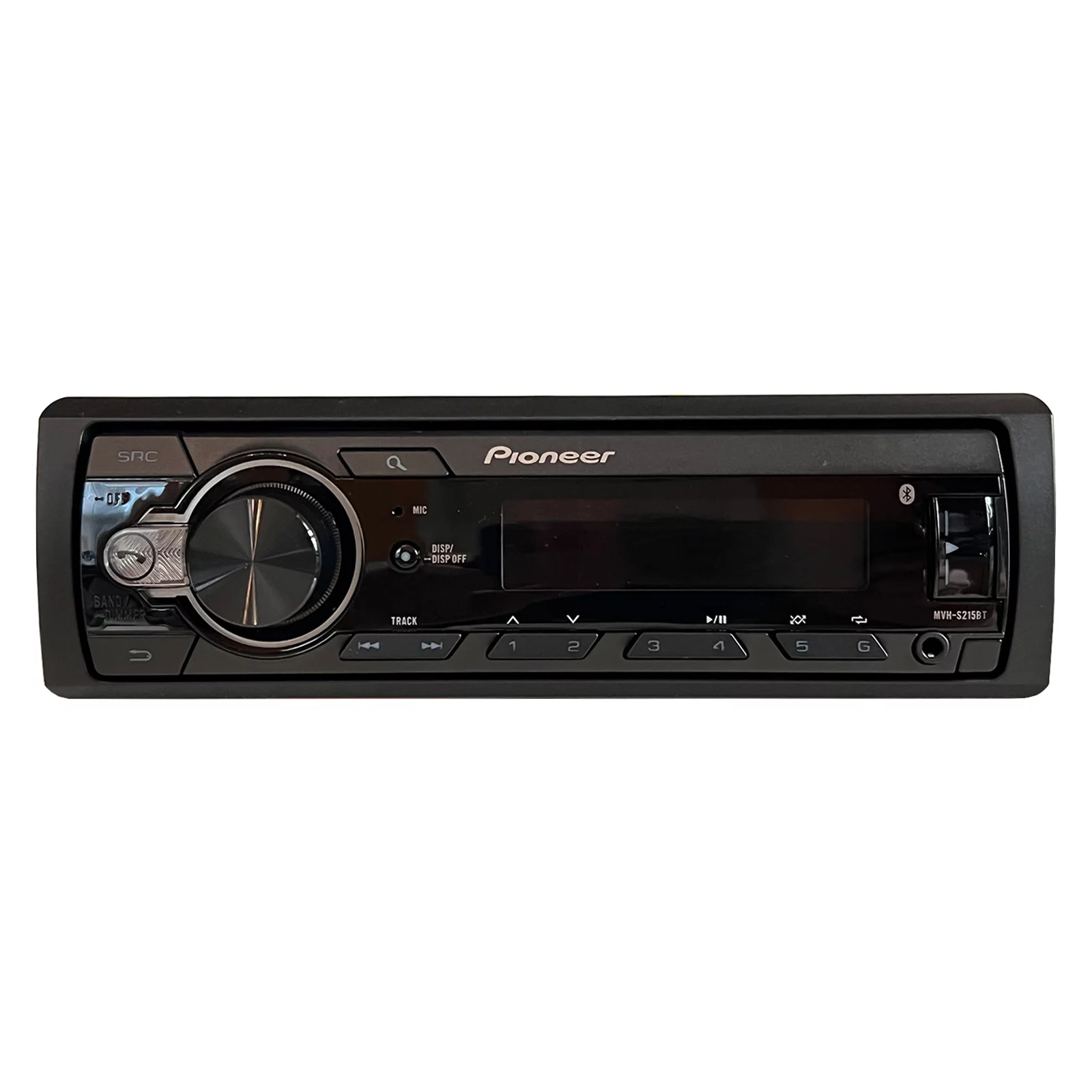 Pioneer MVH-S215BT Single DIN Bluetooth USB AUX AM/FM Digital Media Receiver Bundle with 2x 6.5