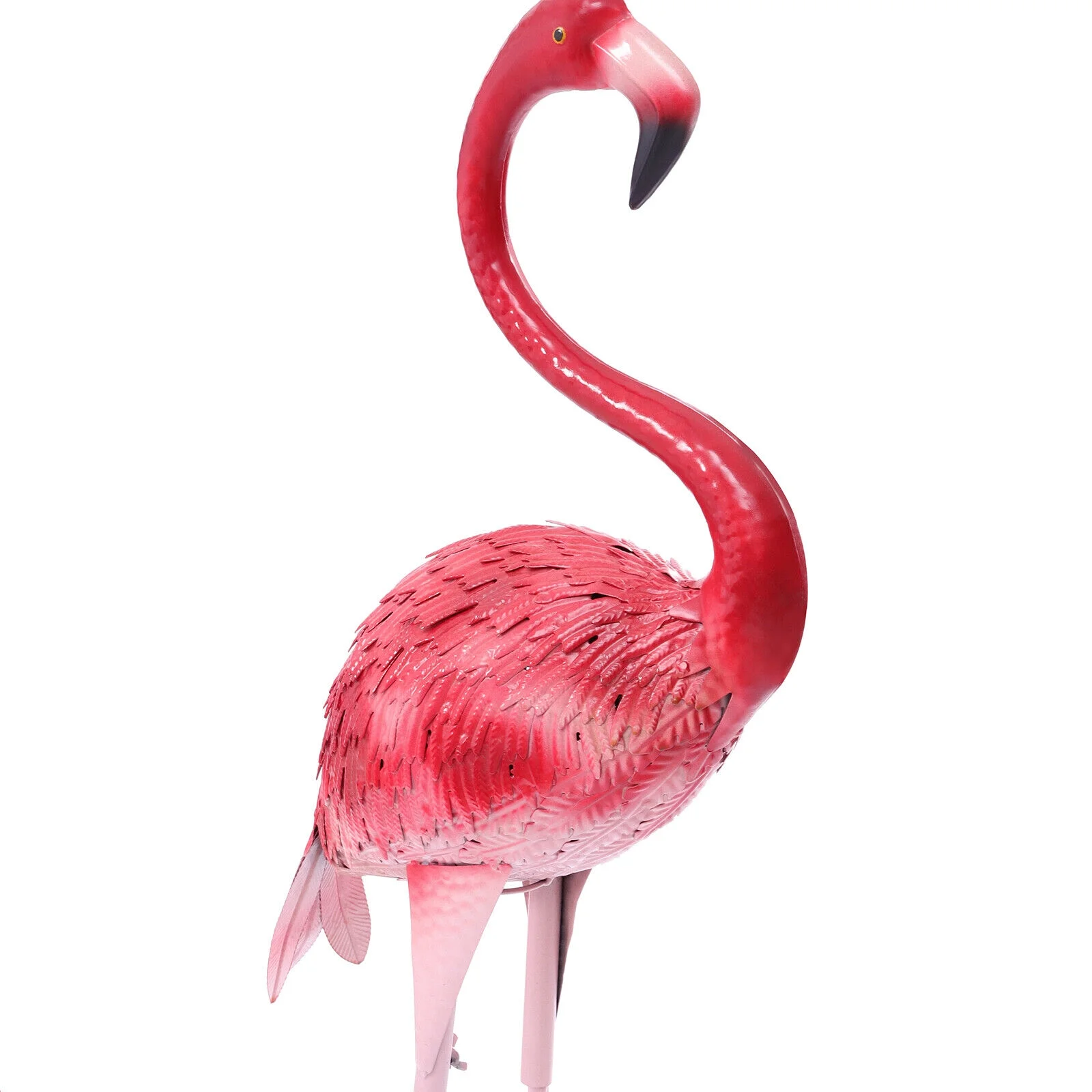 3x Modern Flamingo Statue Kit Assembly With Iron Base For Shop Windows Outdoor 3Pcs Elegant Red Pink Flamingo Statue Kit W/Iron Base For Wedding Shoping Window