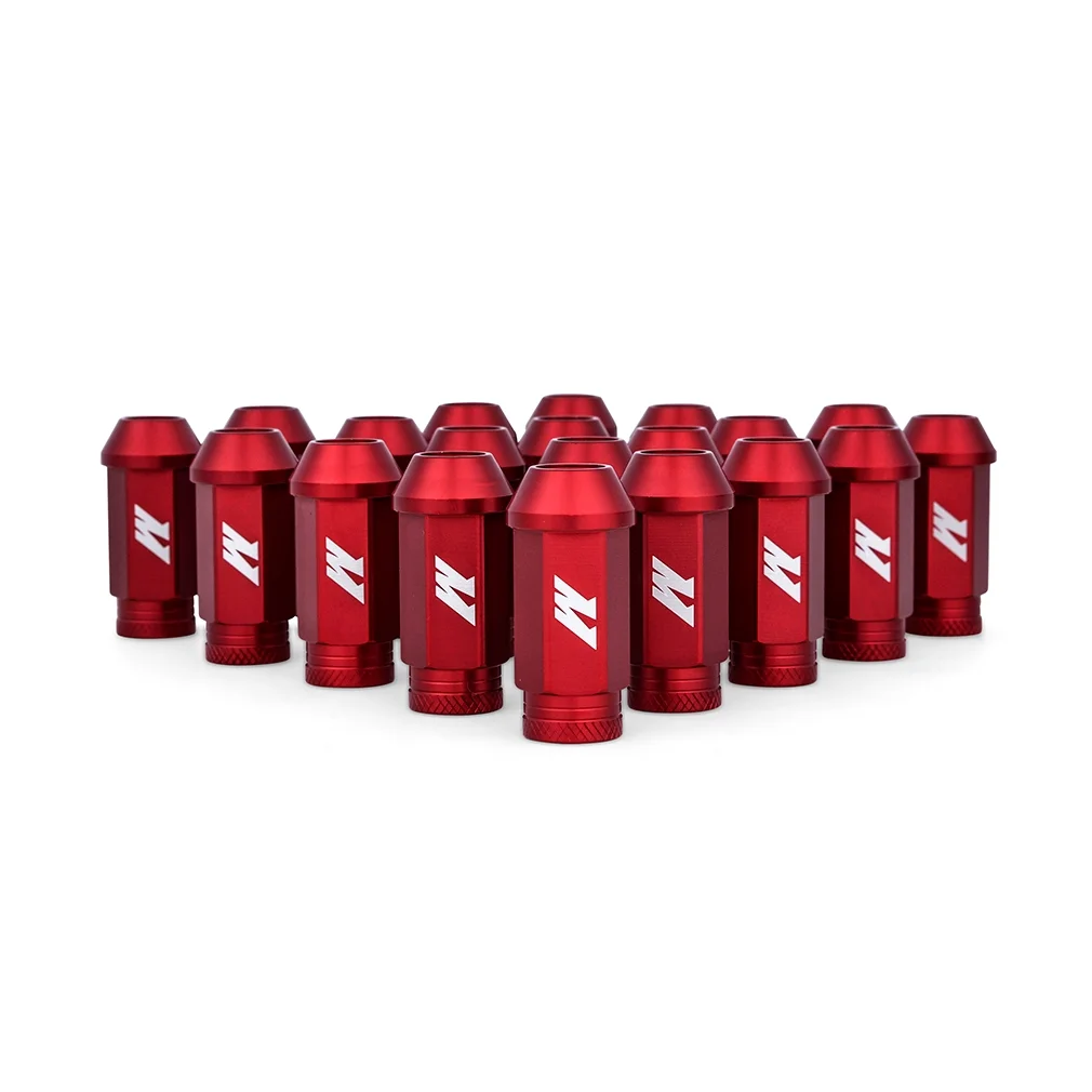 Mishimoto  M12 x 1.25 Aluminum Locking Lug Nuts Set - Red - 20 Piece