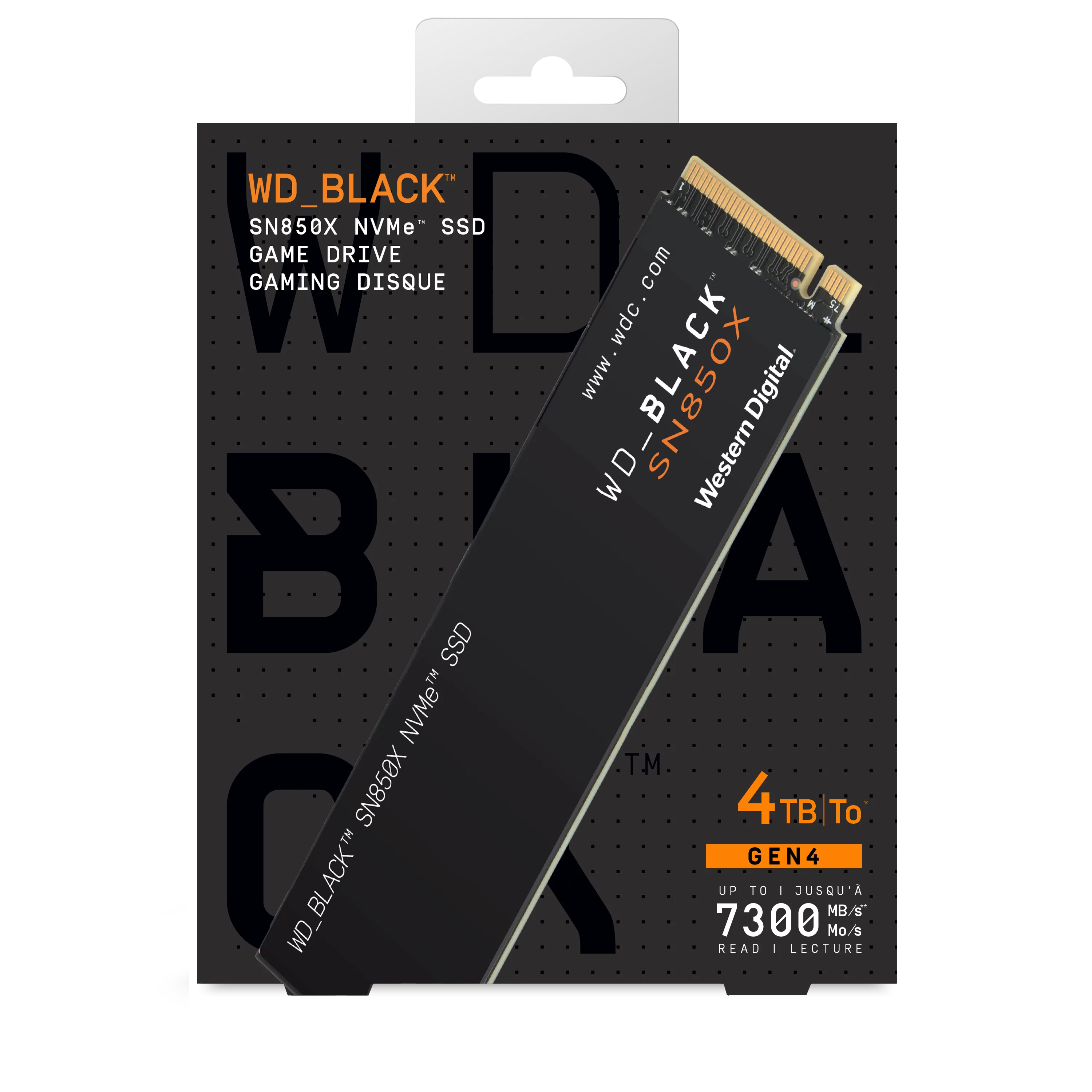 WD_BLACK SN850X NVMe SSD Gaming Storage, 4TB - WDBB9G0040BNC-WRSN