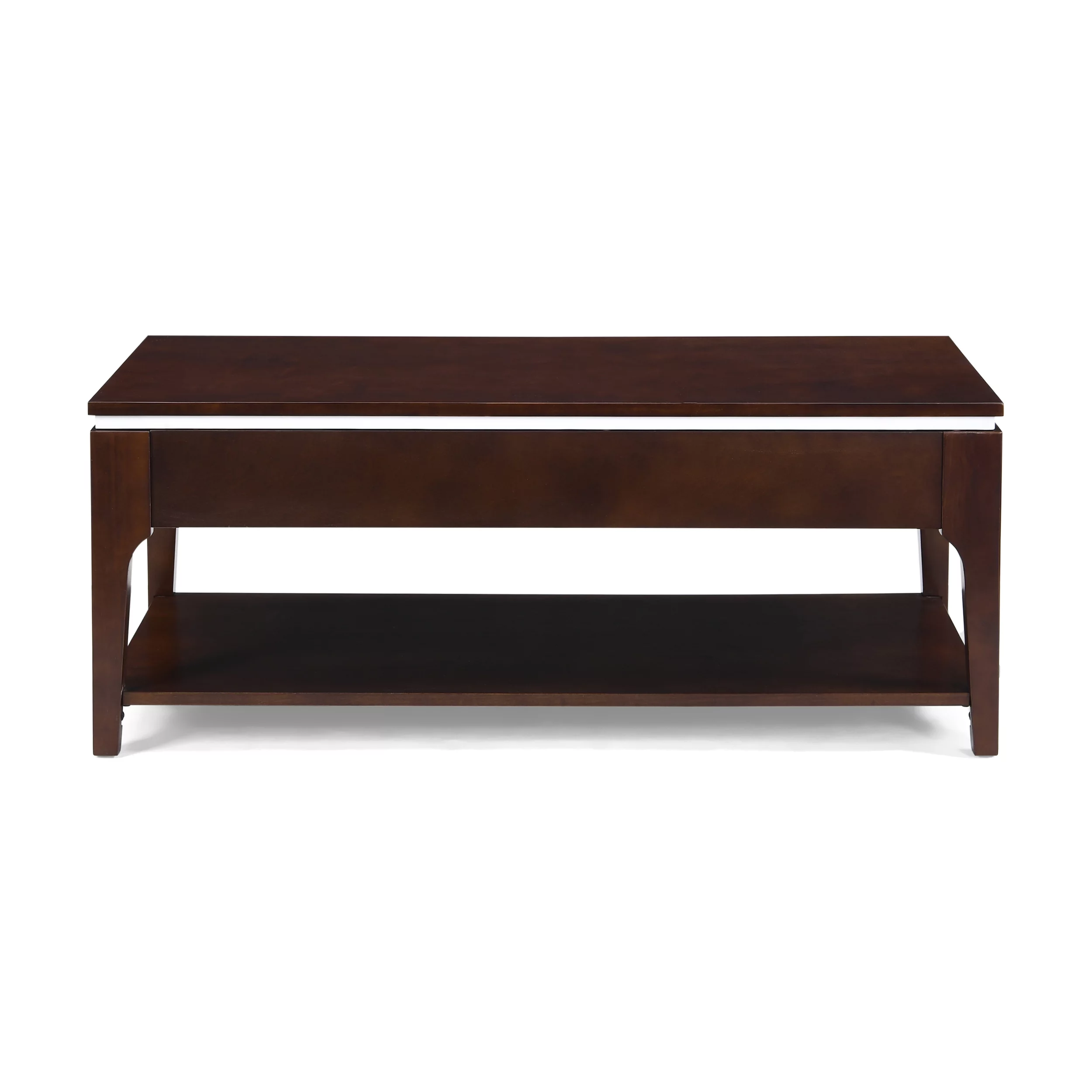 Noble House Johan Transitional Wood Rectangle Lift Top Coffee Table, Dark Walnut