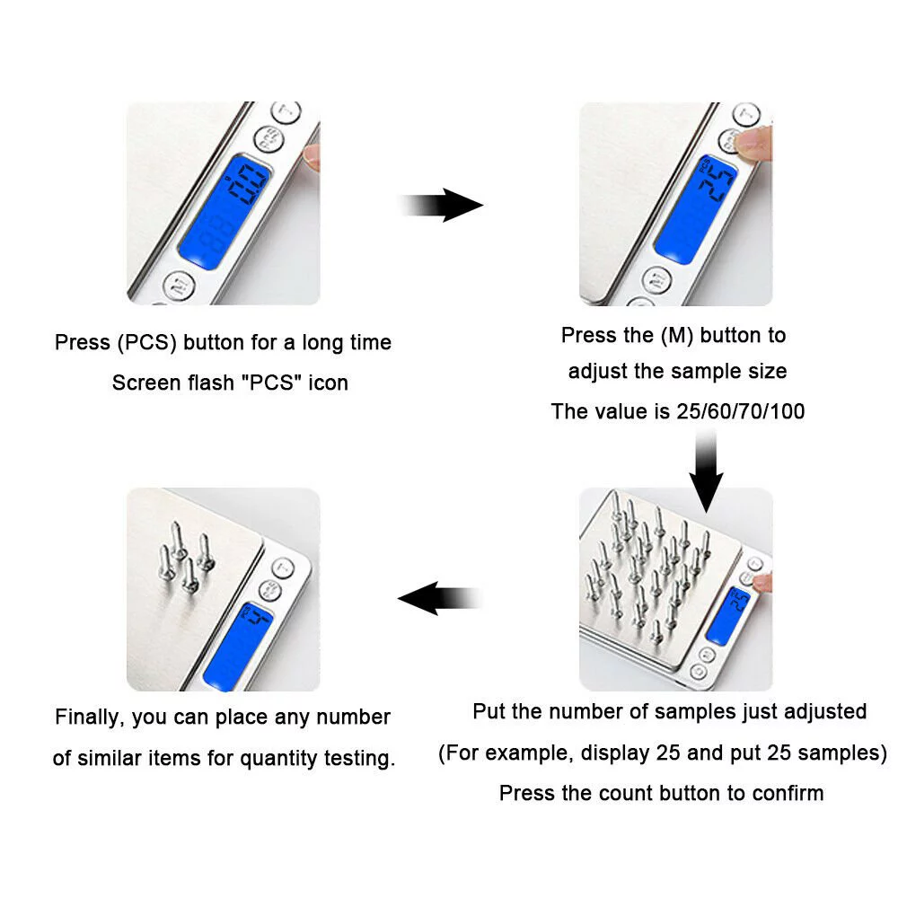 INTSUPERMAI Mini Digital Scale 2000g x 0.1g Jewelry Gold Silver Coin Gram Pocket Scale