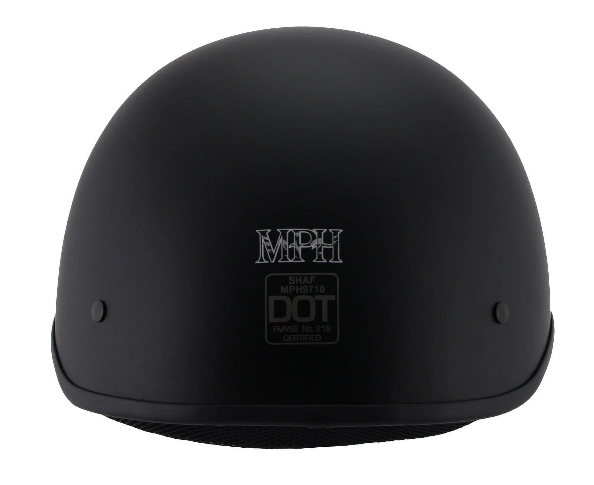Milwaukee Performance Helmets MPH9710DOT Dot Approved 'Bare Bones' Matte Black Half Motorcycle Helmet for Men and Women X-Large
