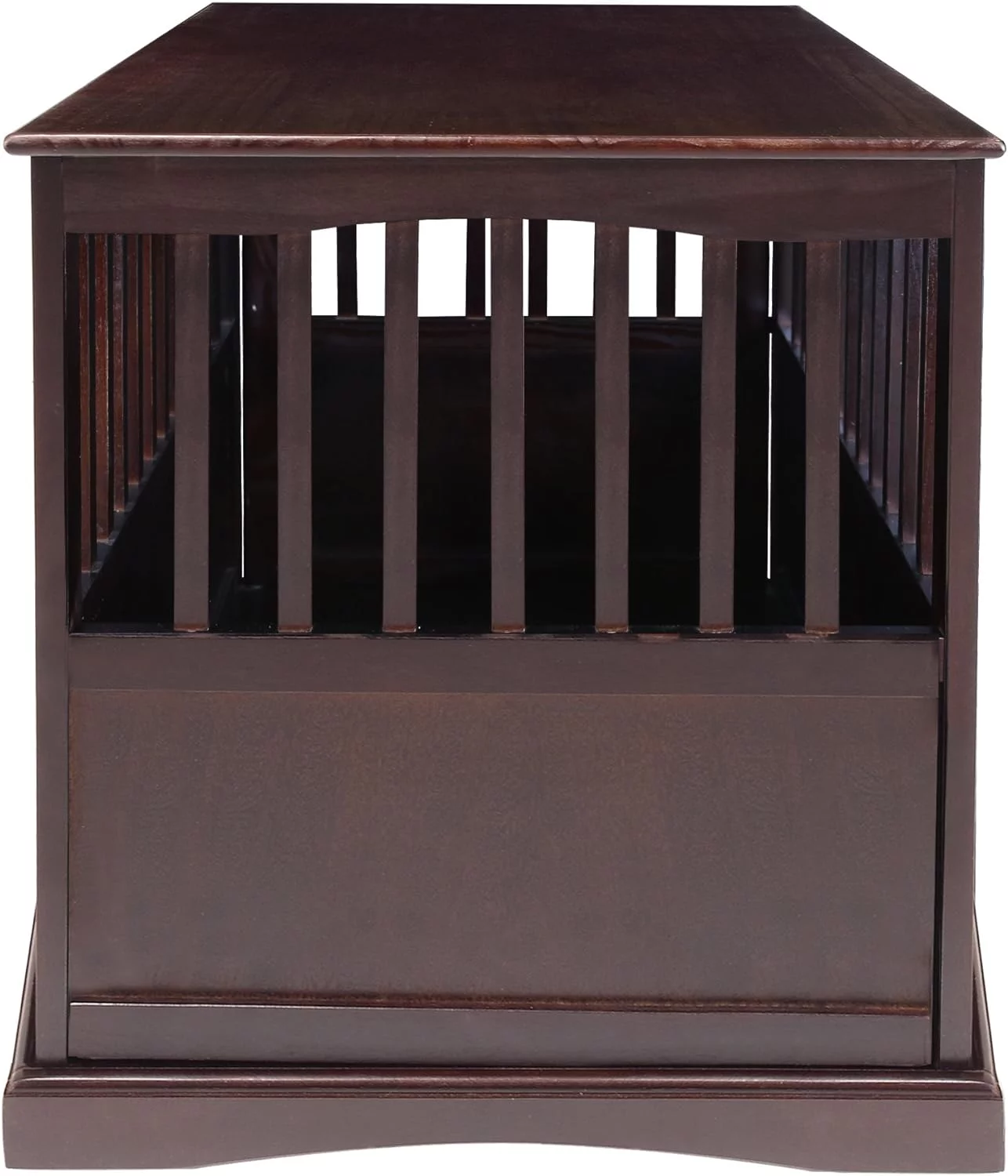 Wooden Large Pet Crate, End Table, Espresso, 24 X 36.5 X 29.5 In