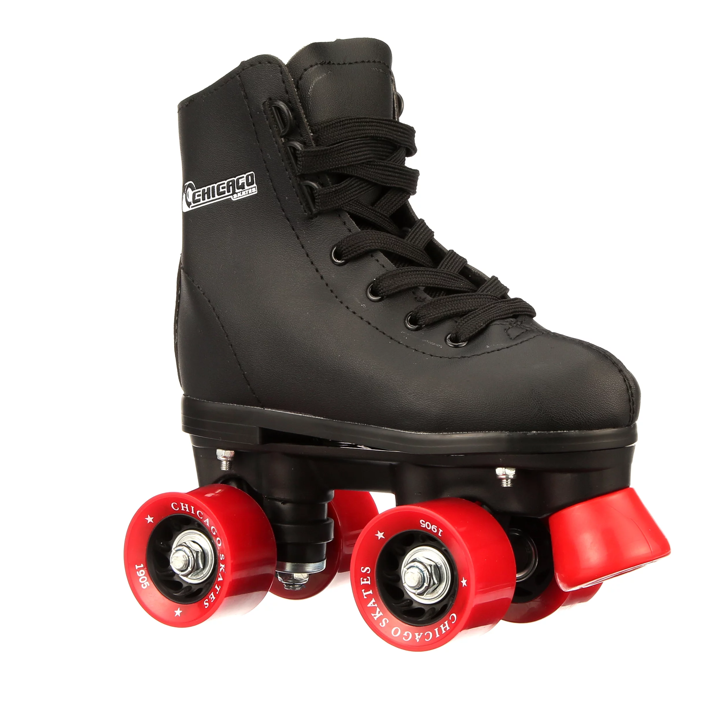 Chicago Boys' Classic Quad Roller Skates Black Junior Rink Skates, Size 2