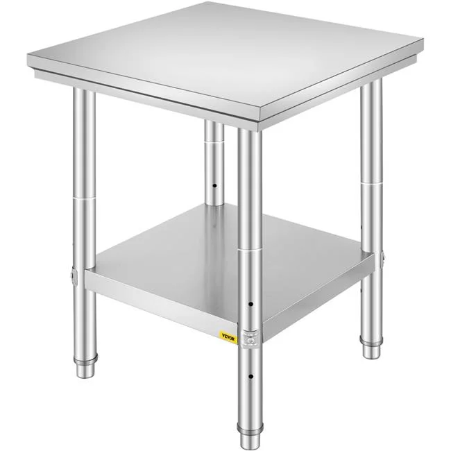 Vevor  24 x 24 in. Stainless Steel Commercial Kitchen Work Food Prep Table