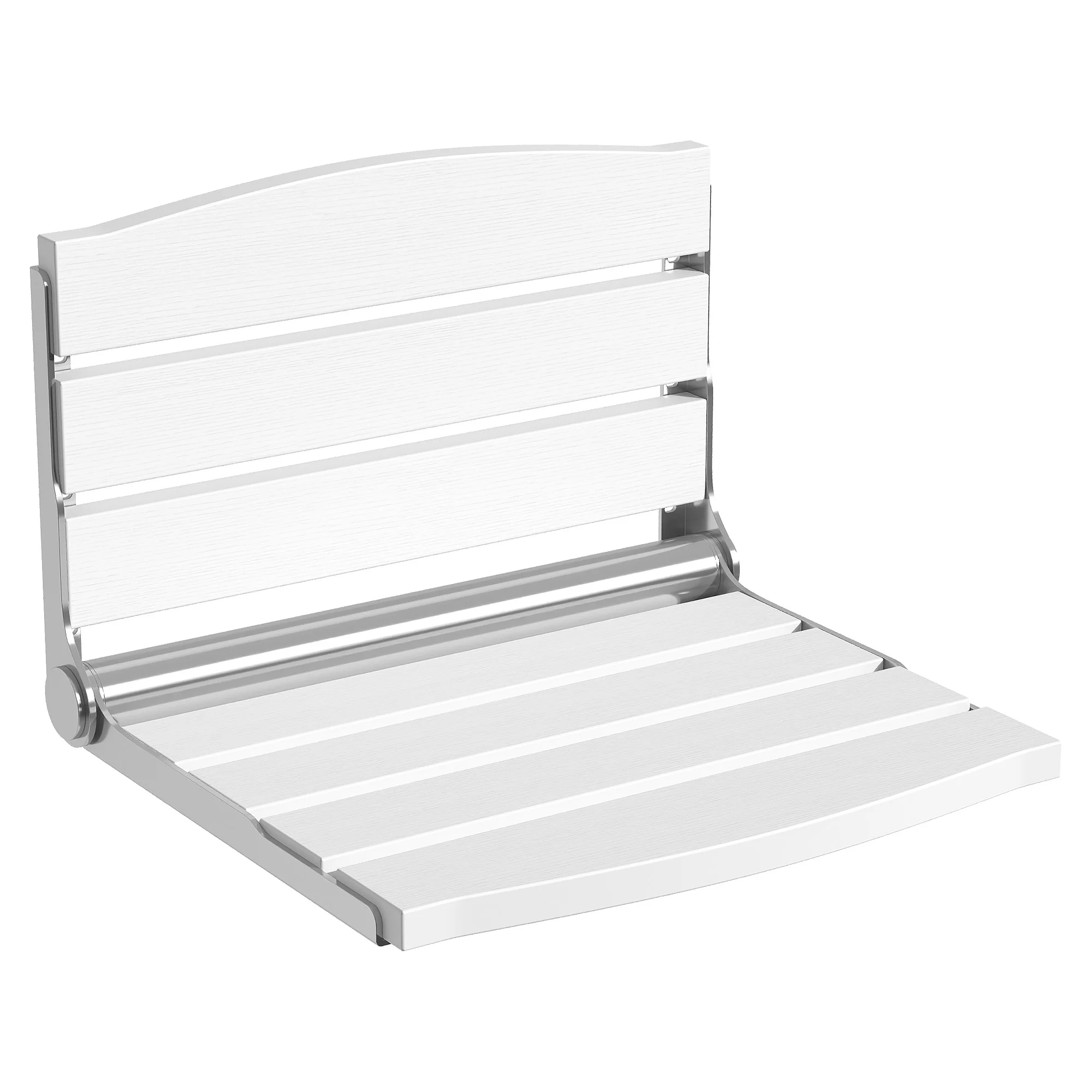 Dextrus Folding Wall Mount Shower Bench Seat, Folding Shower Chair, Waterproof Shower Bench Versatile Seat - White