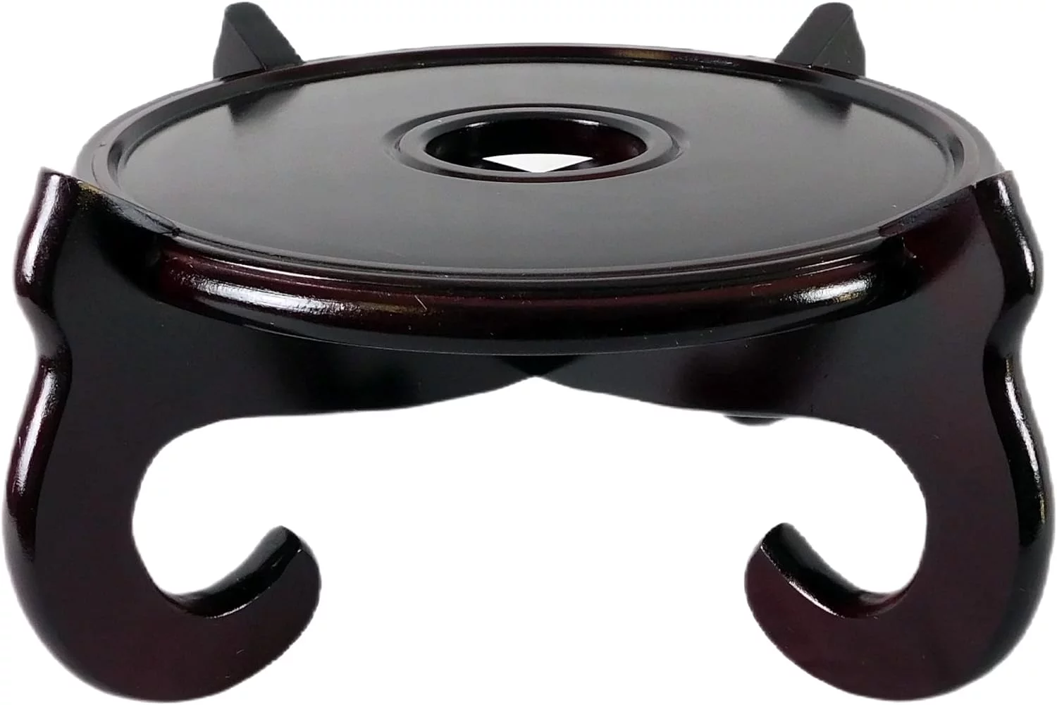 Dark Mahogany Color 4-Legged Oriental Fish Bowl Stand (10.5