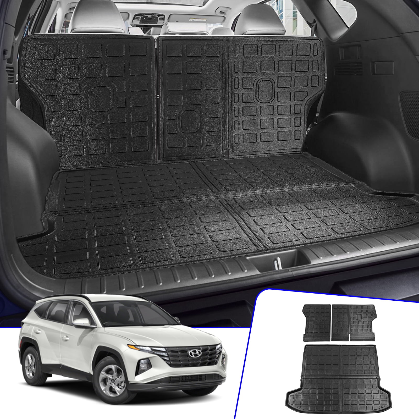 Fit 2022 2023 Hyundai Tucson Trunk Mat Cargo Liner TPE Back Seat Cover Protector Tucson Accessories