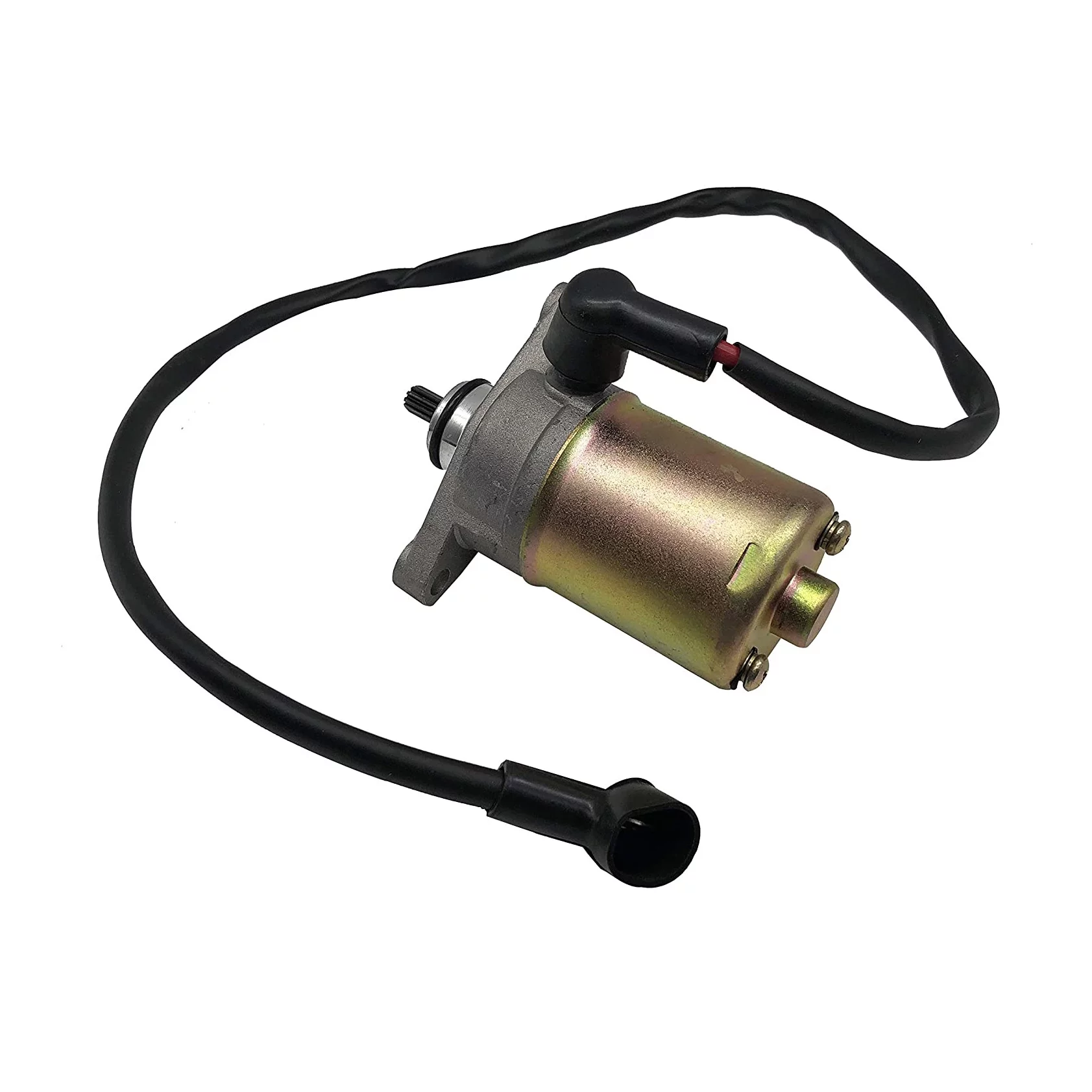 SHUmandala Starter Motor and Drive Bendix for GY6 47cc 49cc 50cc Scooter Moped for Chinese Atv Go Karts for Taotao for Sunl for Roketa for Tank for Jcl