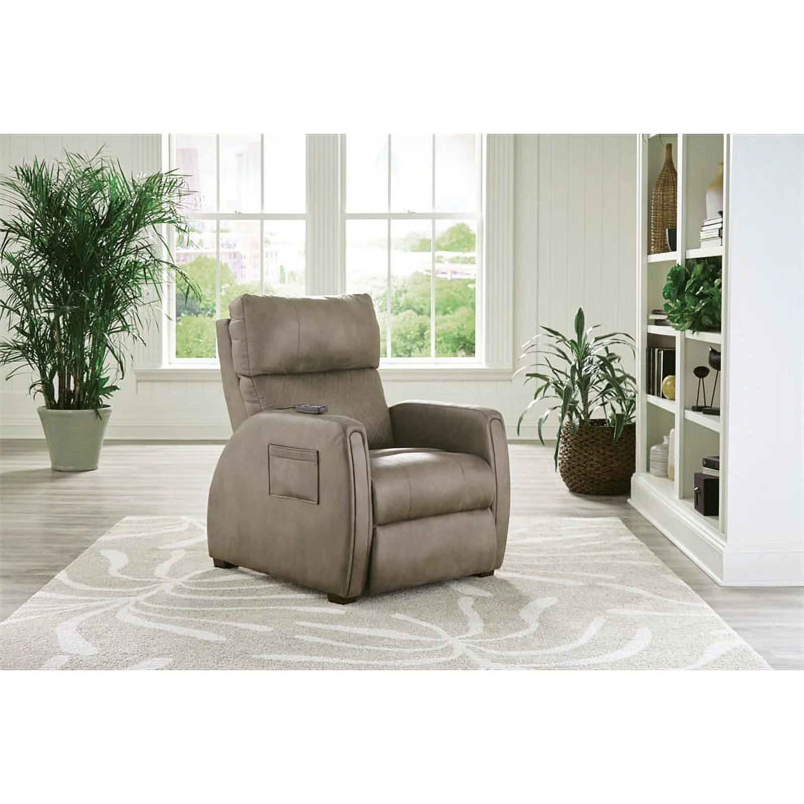 Catnapper Unwind Power Zero Gravity Recliner in Taupe Polyester Fabric