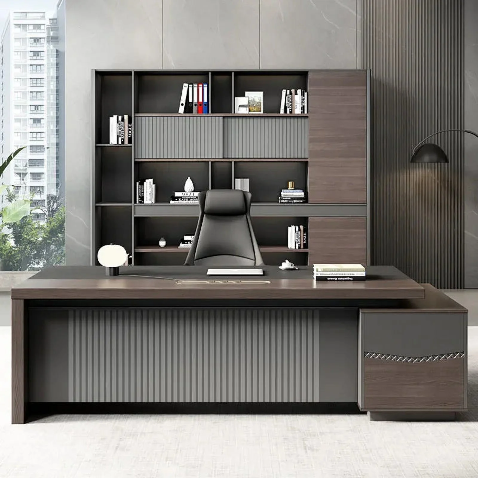 Reception L Shaped Wooden Office Desks Writing Keyboard Multifunctional Office Desks Storage Study Scrivania Angolare Furniture