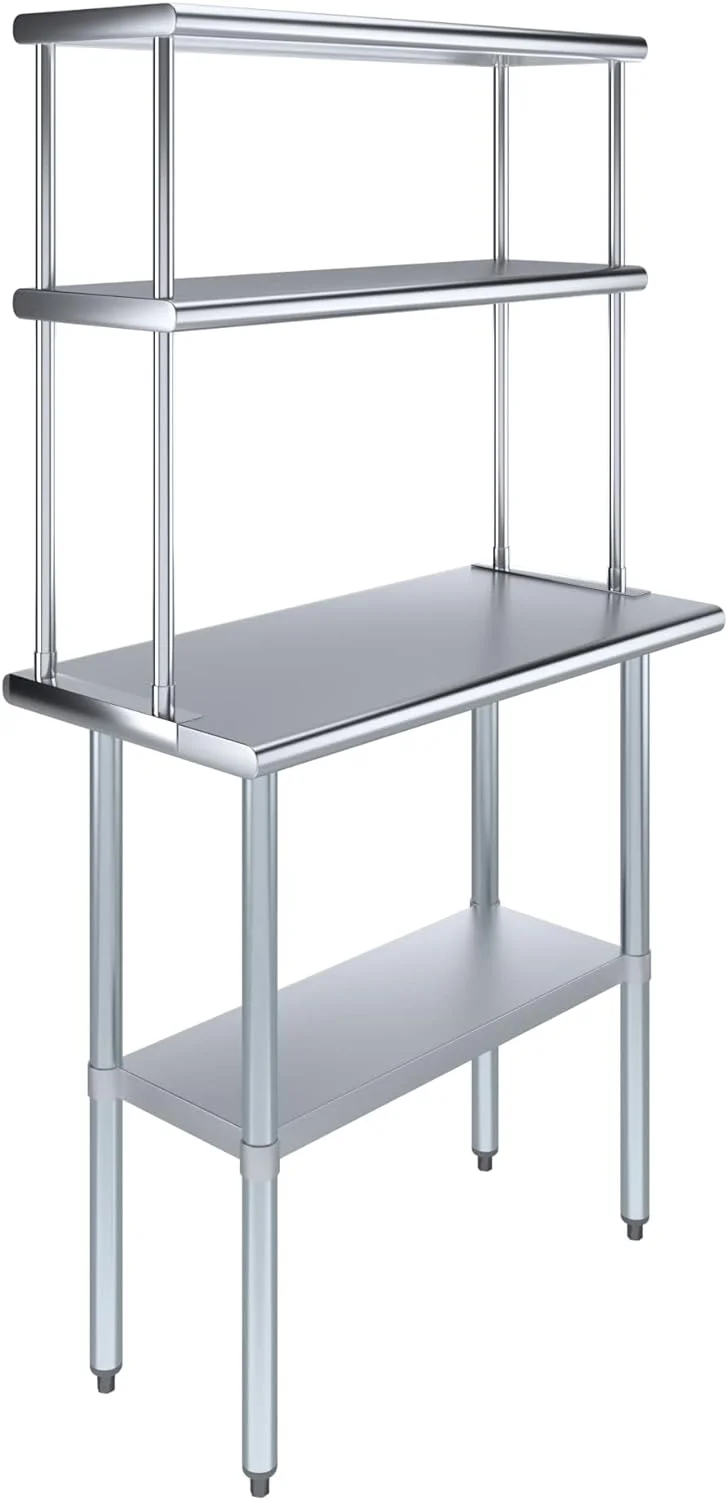 Stainless Steel Work Table With 12