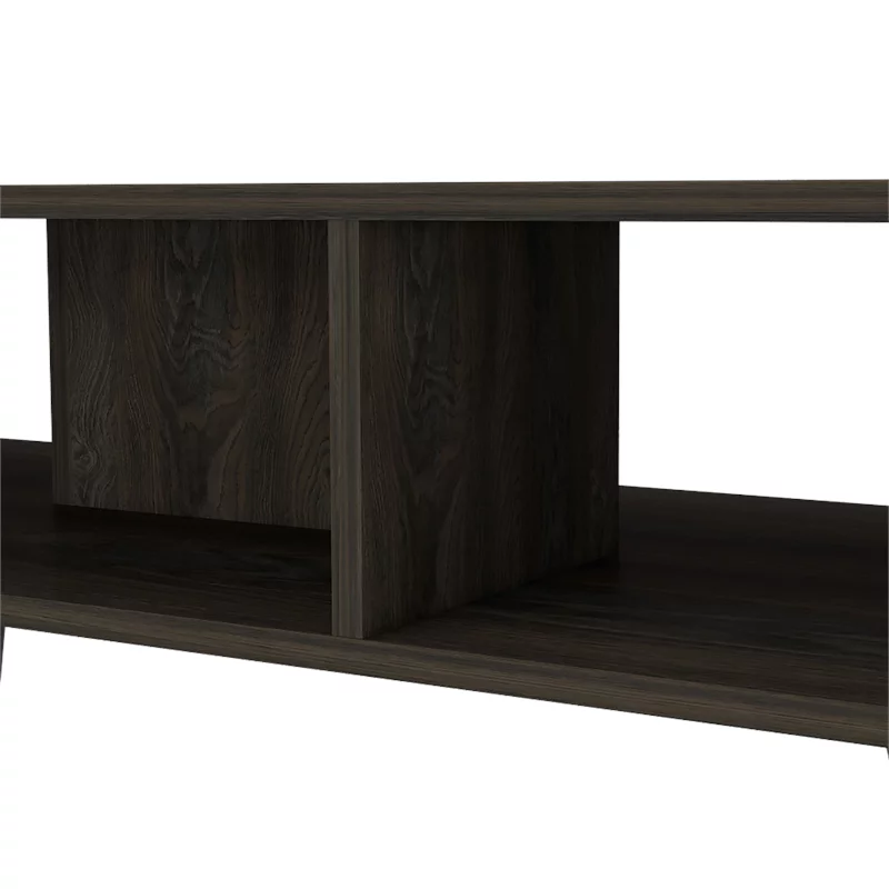 Home Square 2-Piece Set with Coffee Table and Home Bar in Espresso