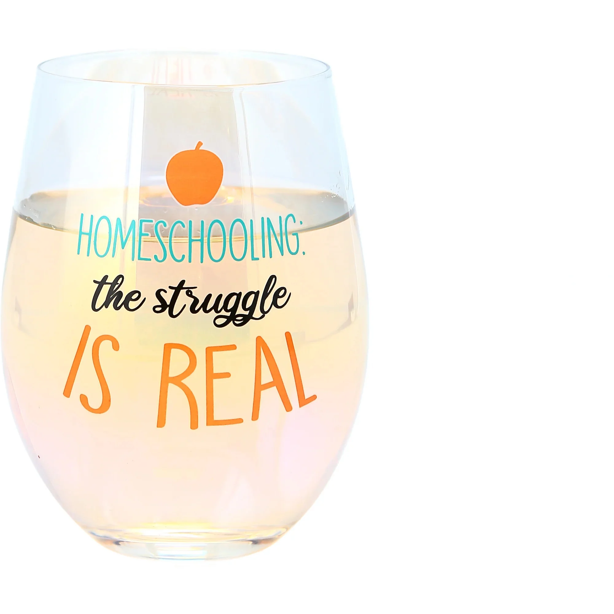Homeschooling - 18 oz Stemless Wine Glass