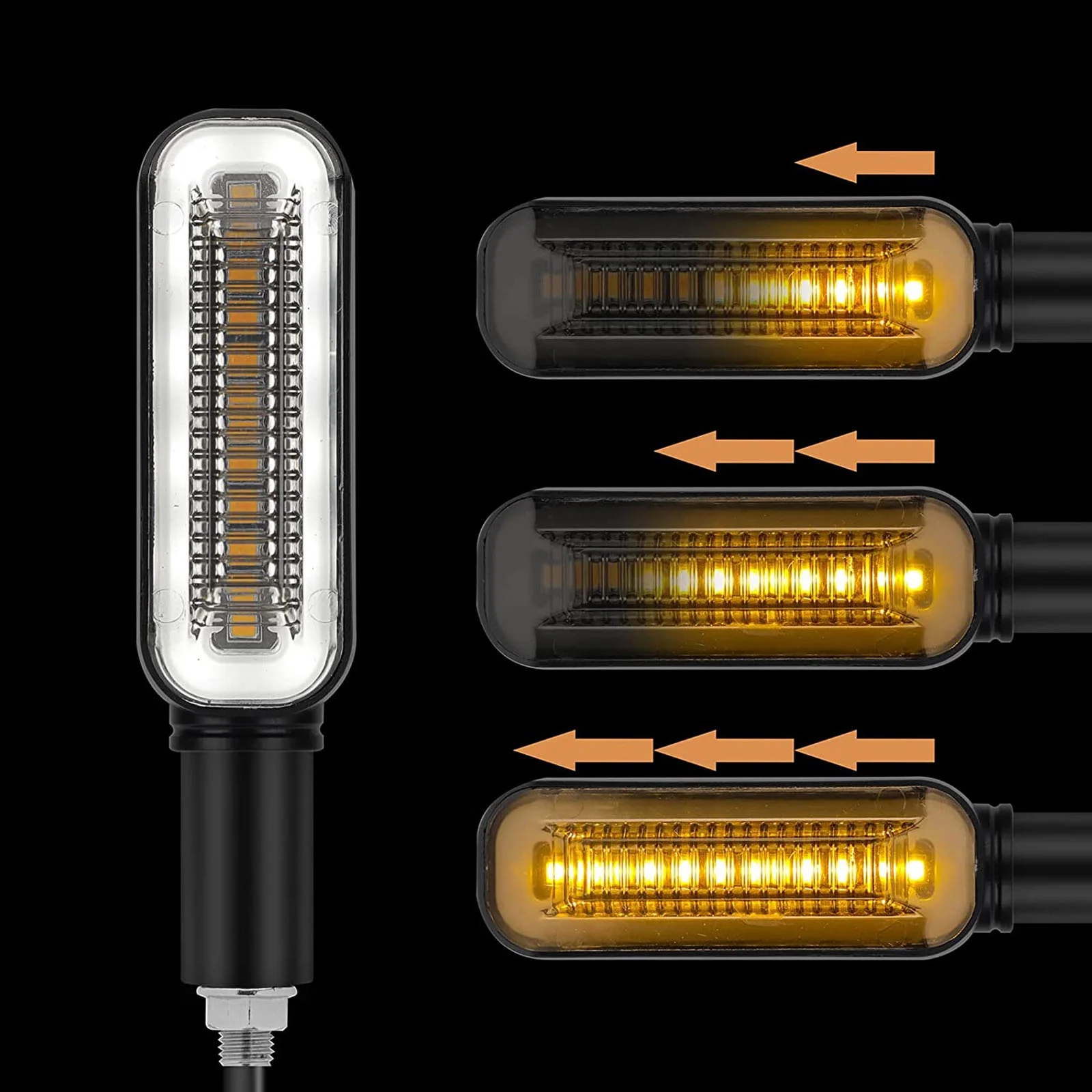 2X Motorcycle Turn Signal DRL Tail Light for Harley Sportster Kawasaki Vulcan VN