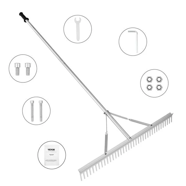 Vevor ZCLQPLHJ36INUFPURV0 36 in. Head Aluminum Landscape Rake