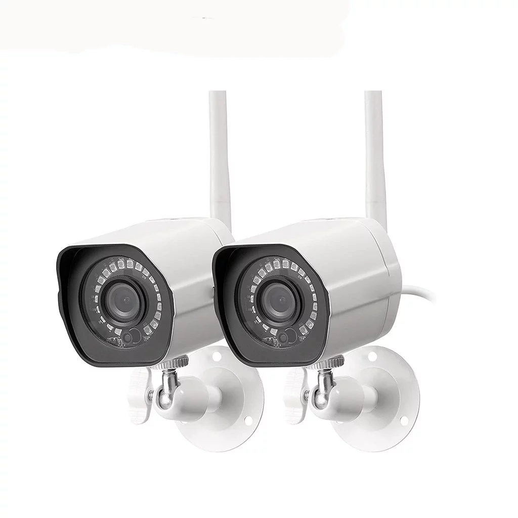 Outdoor Security Camera Wireless (2 Pack), 1080p Full HD Home Security Camera System, Works with and Google Assistant