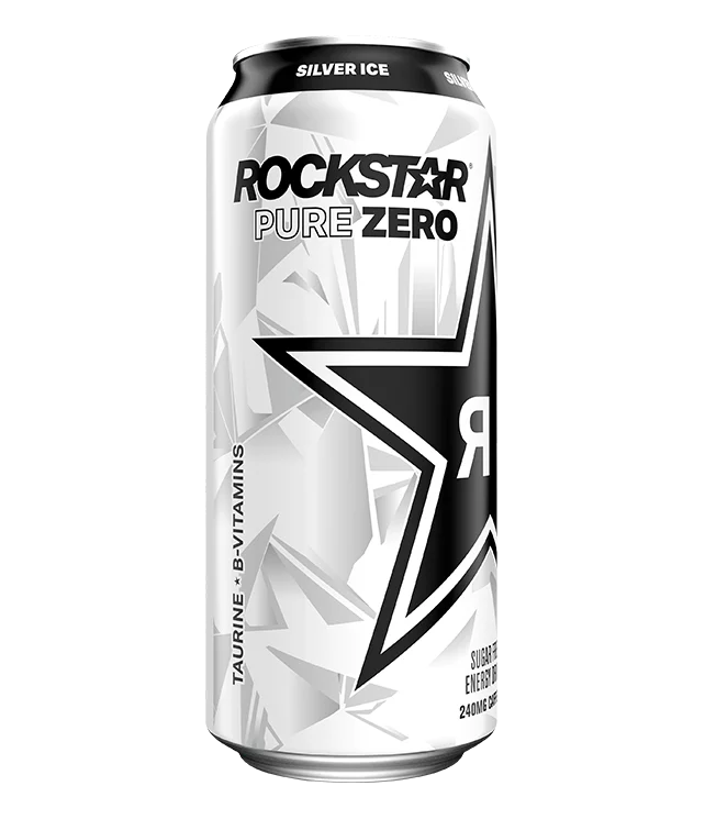Rockstar Pure Zero Energy Drink - Variety: Pure Zero Grape, Pure Zero Mandarin Orange, Pure Zero TMGS, Pure Zero Watermelon Kiwi, Pure Zero Silver Ice, Pure Zero Punched - 16fl.oz.(Pack of 12)
