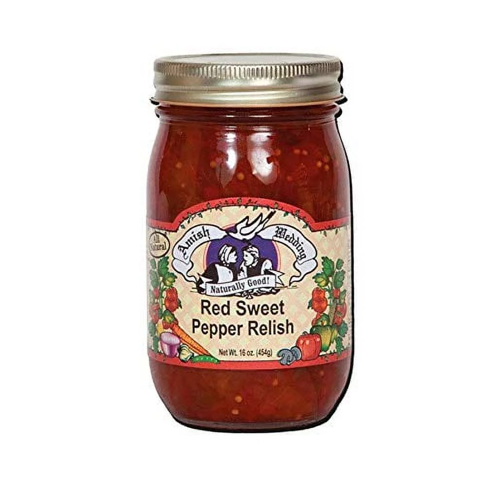 Amish Wedding Foods Sweet Pepper Relish, 2-Pack 15 oz. Jars