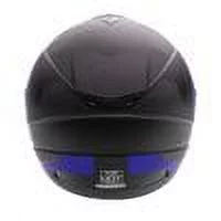 MMG Adult Motorcycle Full Face Helmet DOT with Spare Tinted Shield - Matte Black Blue (X-Large) Model 26